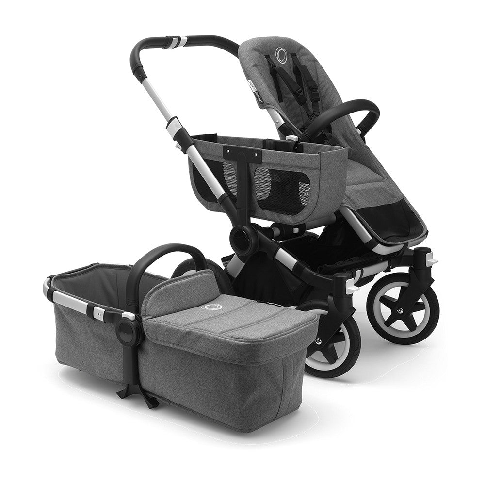Grey Melange Fabric Set for Double Stroller M471