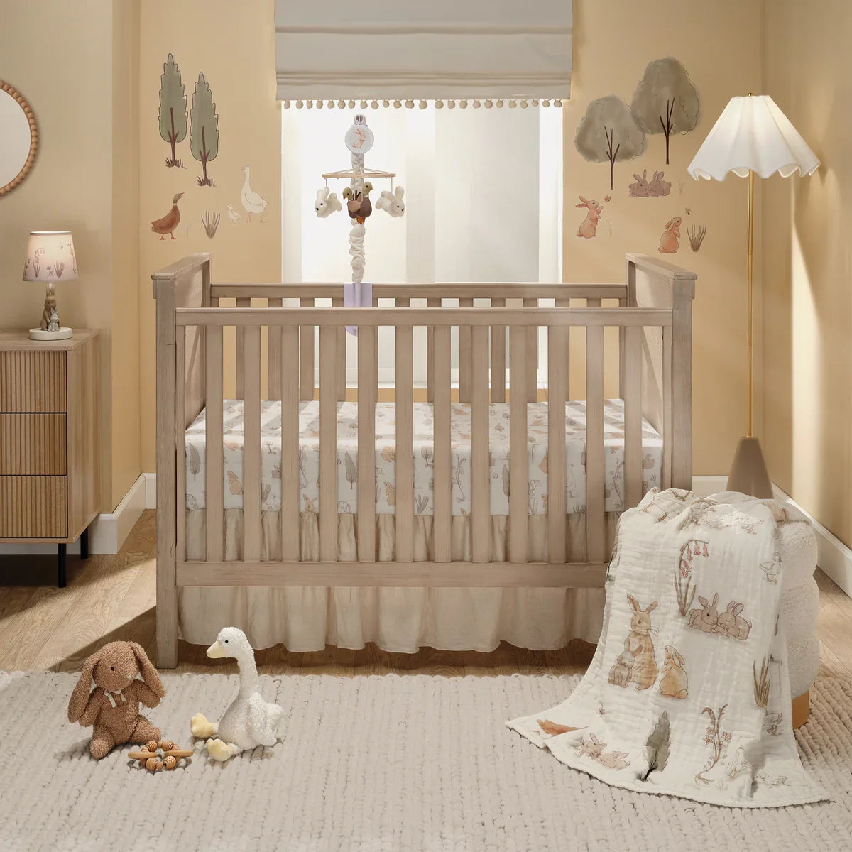Organic Cotton Muslin 3-Piece Crib Bedding Set D82658