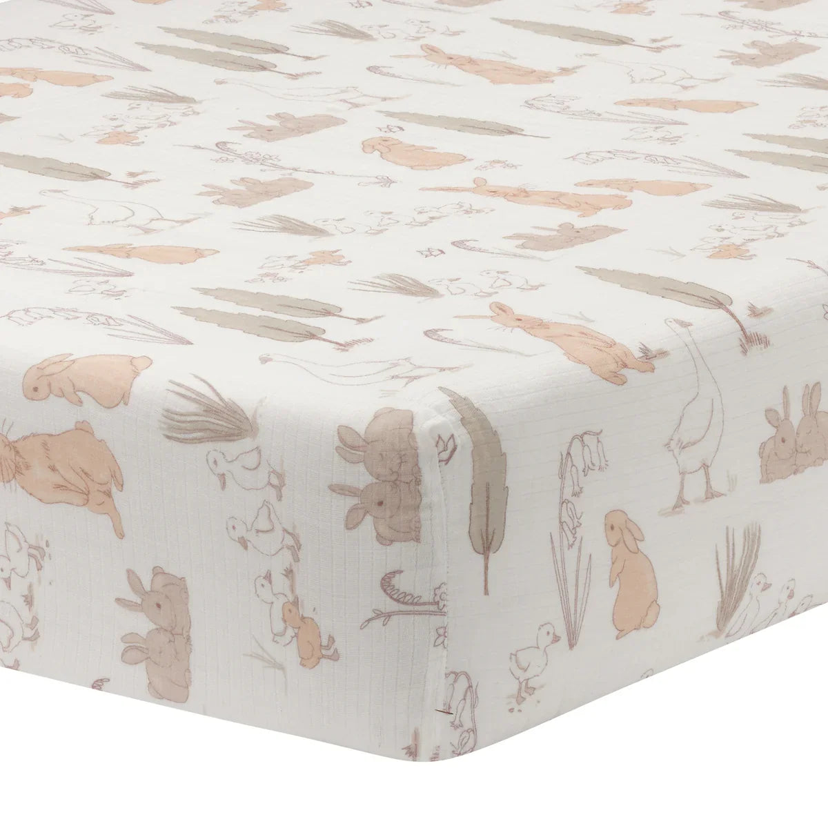 Organic Cotton Muslin Baby Fitted Crib Sheet S630790