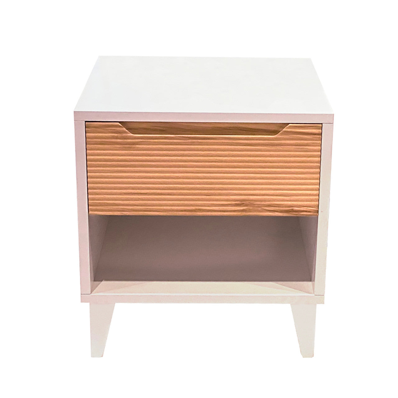 Caravaggio Nightstand Deluxe - White/Biscotti T347