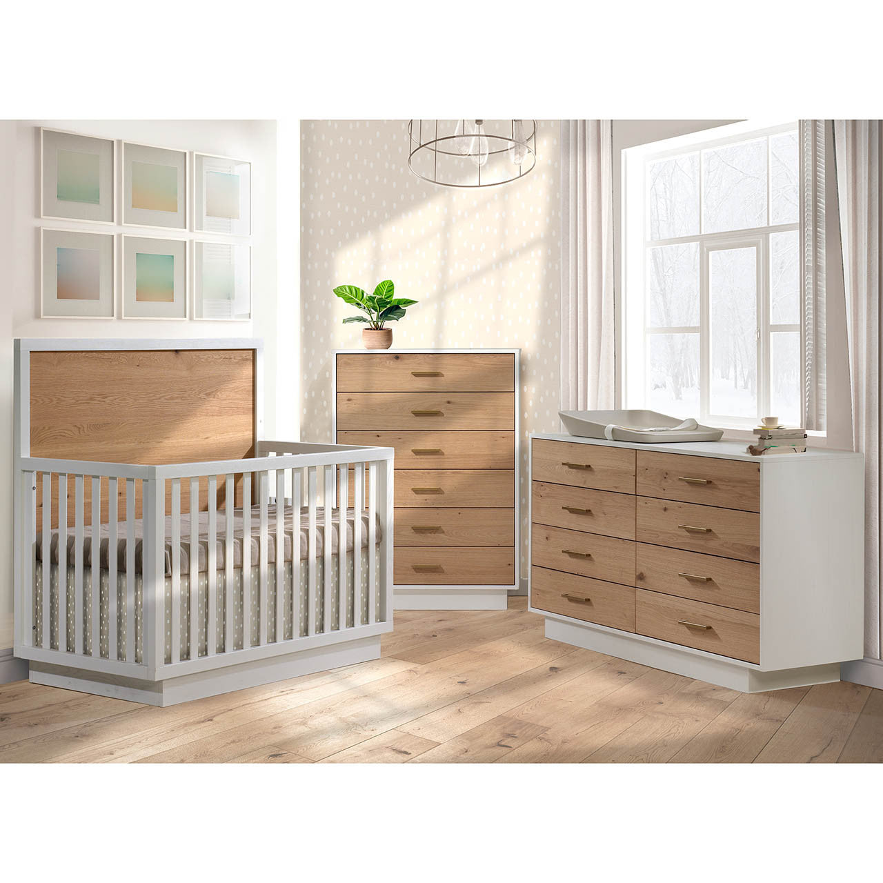 Convertible Crib with Wood Panel U864697