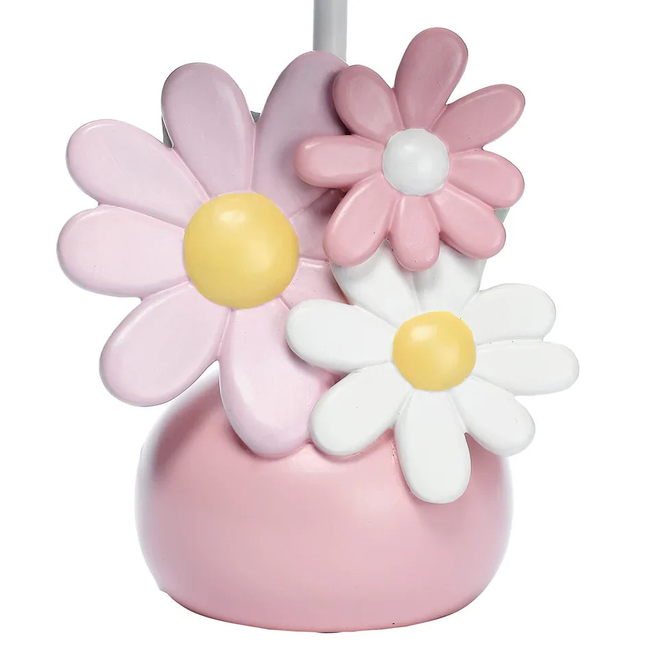Pink Floral Lamp with Shade and LED Bulb P2349