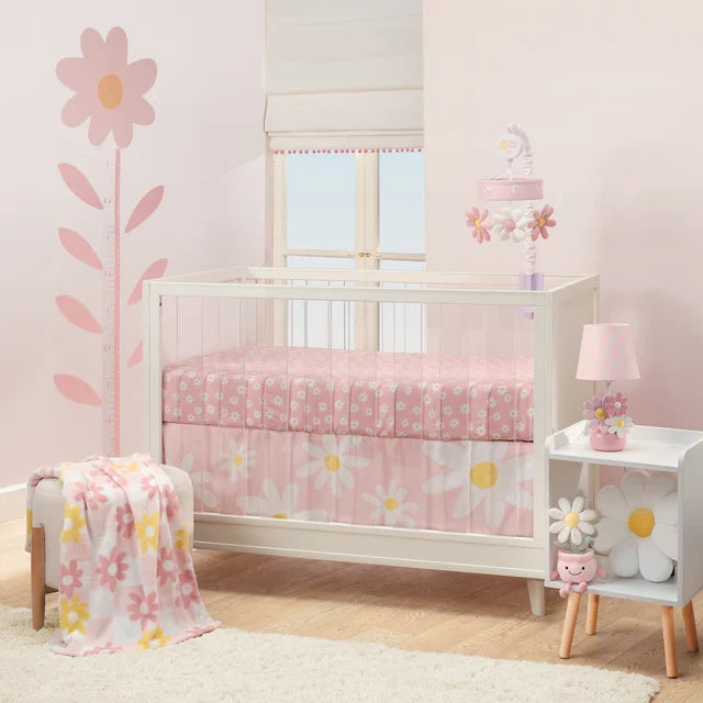 Daisy Dreams Pink/White Checkered Changing Pad Cover J123857
