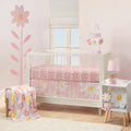 Baby Nursery Crib Bedding Set 3-Piece Pink/White L93503