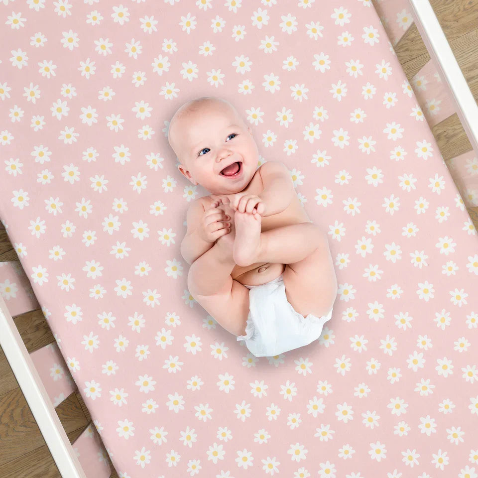 Daisy Dreams Breathable Cotton Baby Fitted Crib Sheet Q474