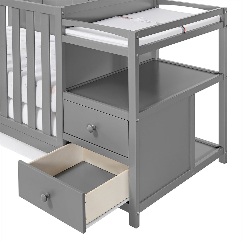 Baby Crib and Changer - Dove Gray F941408