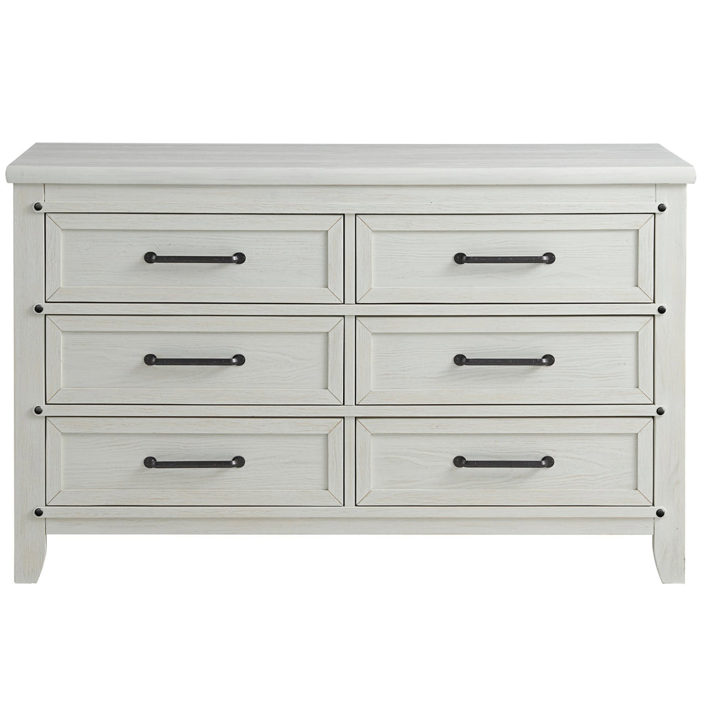 6 Drawer Dresser - Rustic White F818
