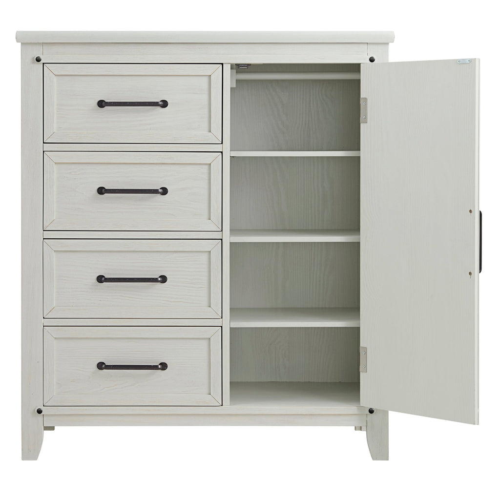 Rustic White Chifferobe D27696