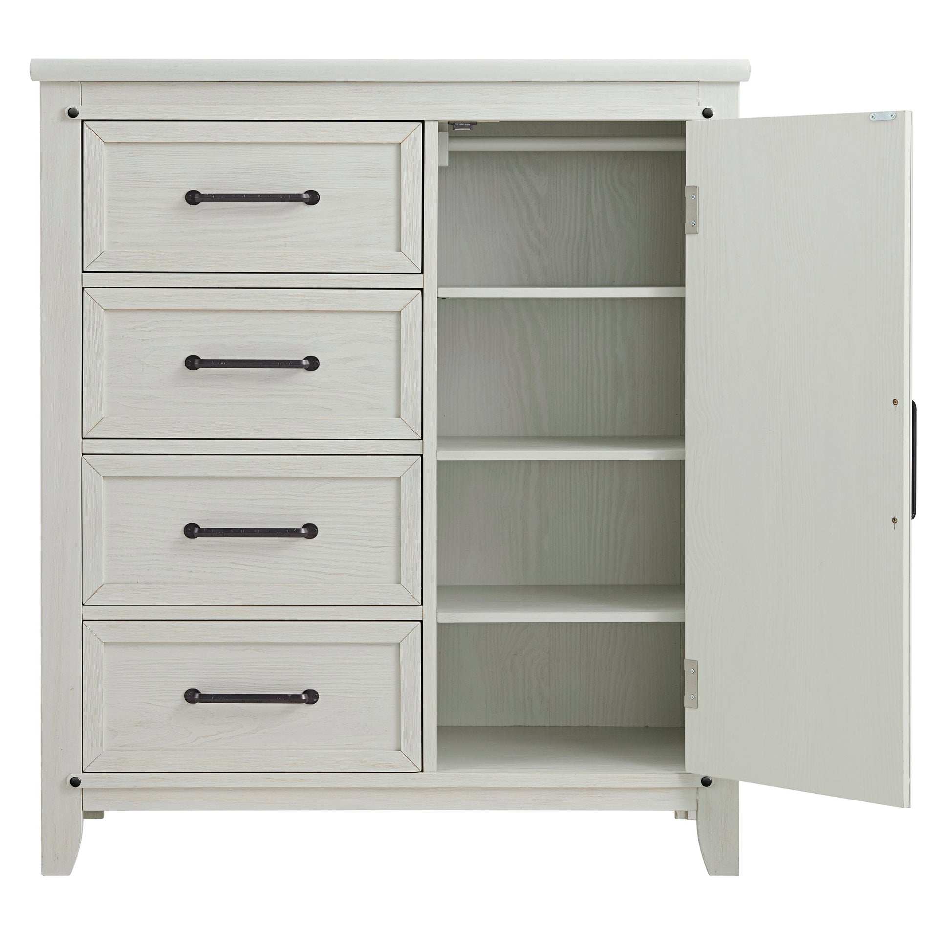 Rustic White Chifferobe D27696