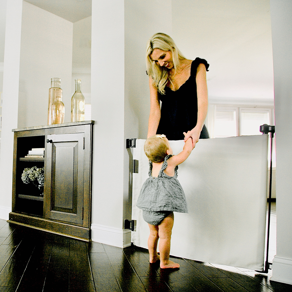 Baby & Pet Safety Gate with Crypton Fabric L135