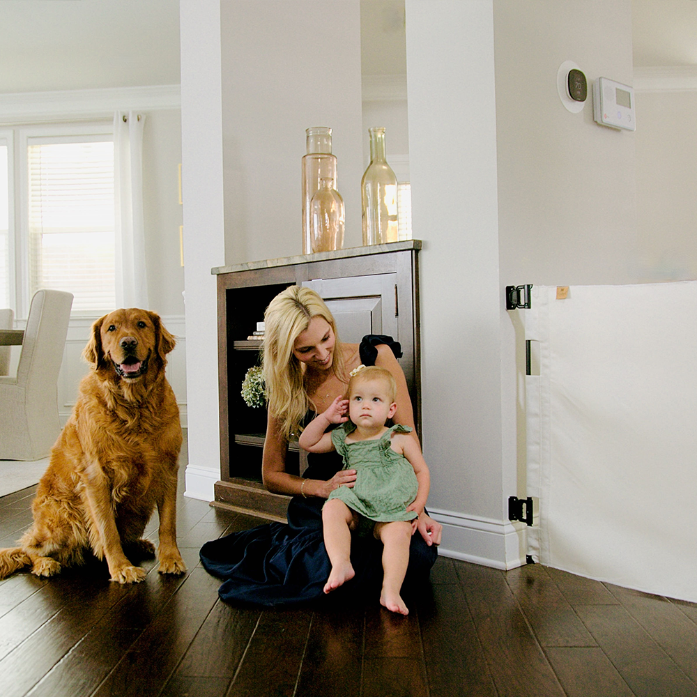 Baby & Pet Safety Gate with Crypton Fabric L135