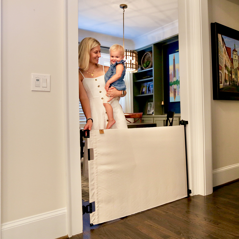 Baby & Pet Safety Gate with Crypton Fabric L135