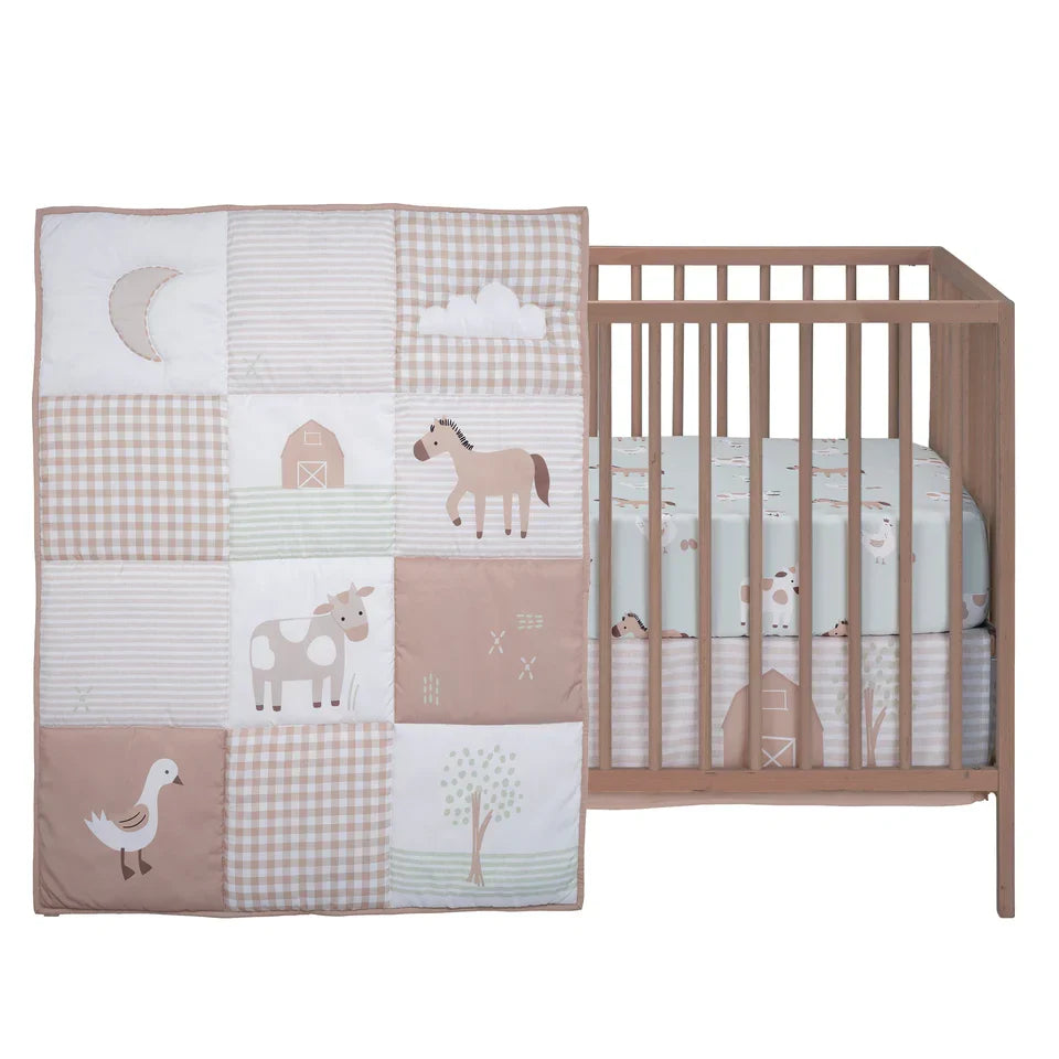 Farmyard Friends 3-Piece Infant Crib Bedding Set J388101