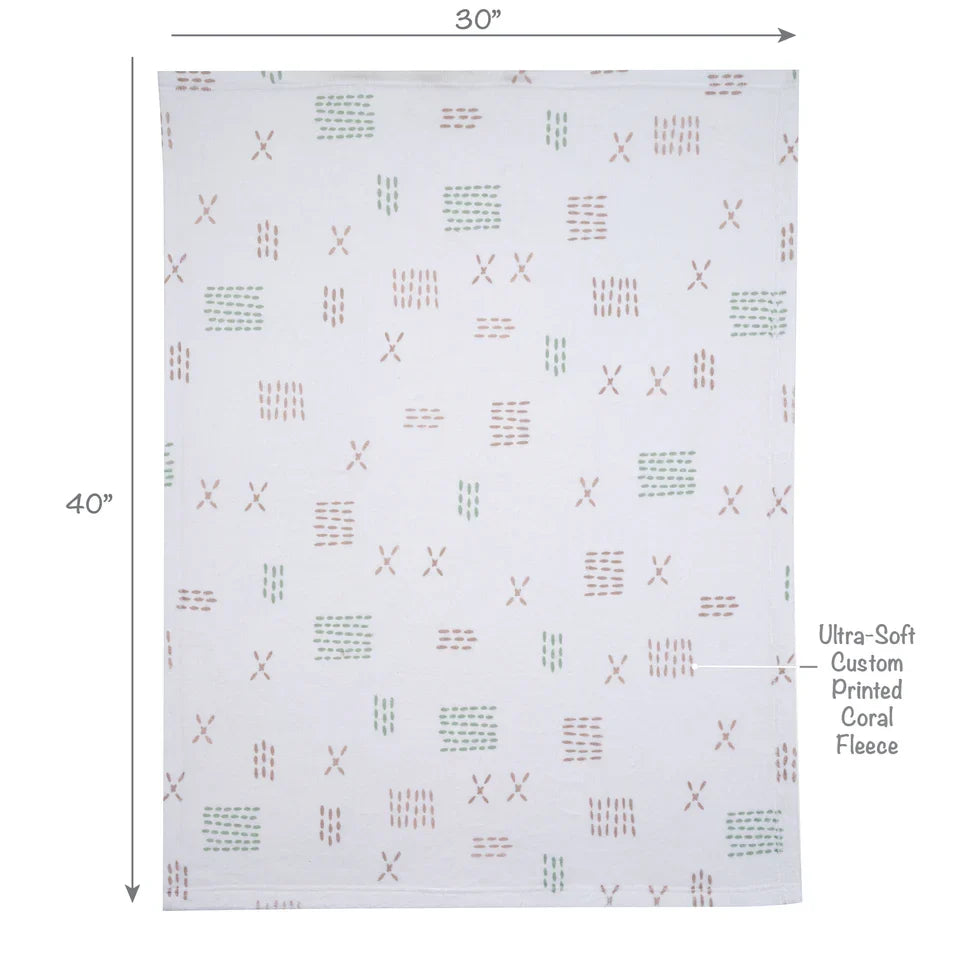 Soft White Fleece Baby Blanket G512942