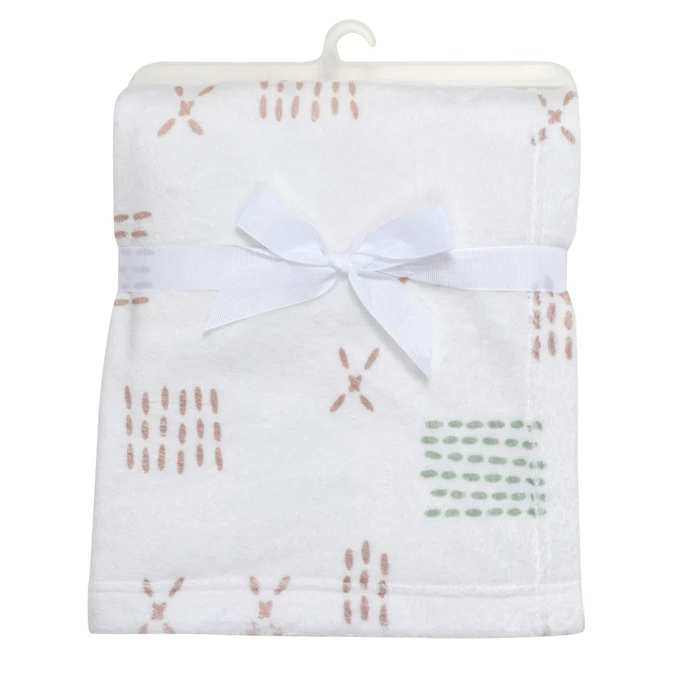 Soft White Fleece Baby Blanket G512942