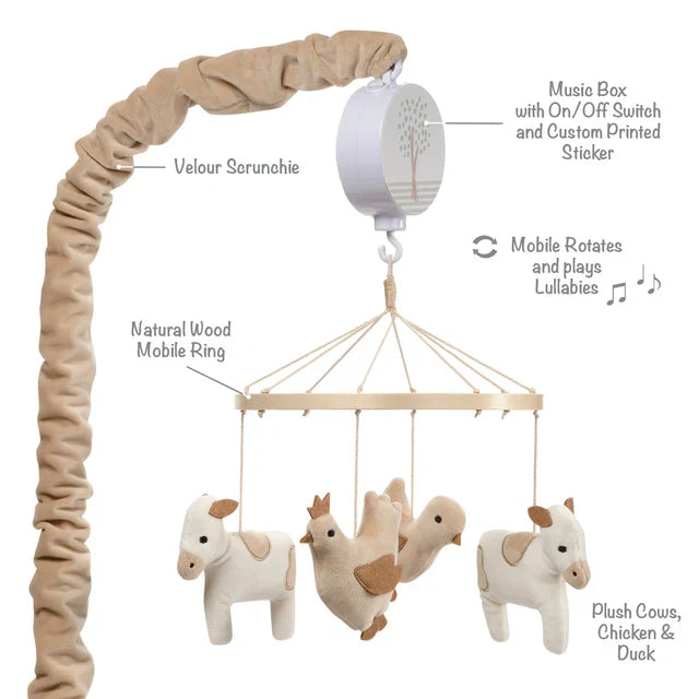 Farmyard Friends Musical Crib Mobile Soother Toy U222