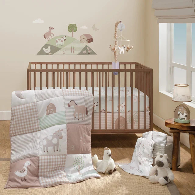 Sage Green Baby Nursery Fitted Crib Sheet Q687