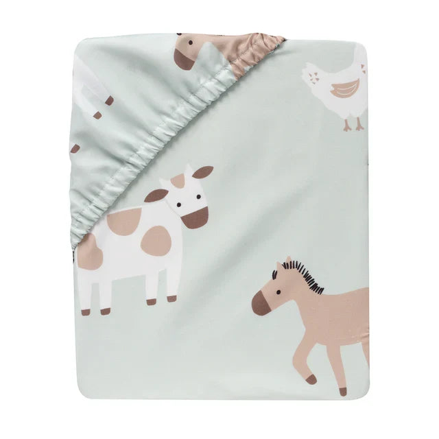 Sage Green Baby Nursery Fitted Crib Sheet Q687