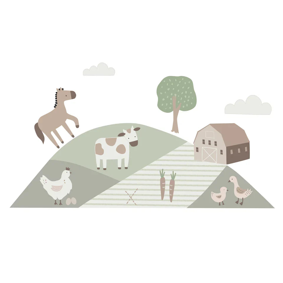 Farmyard Friends Wall Decals Horse Cow Barn N50146