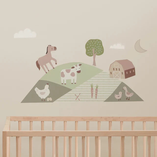 Farmyard Friends Wall Decals Horse Cow Barn N50146