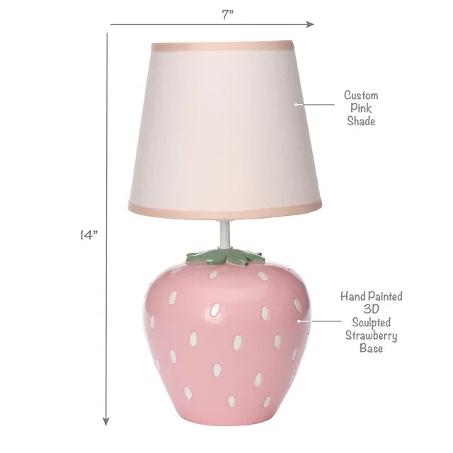 Strawberry Hand-Painted Lamp with Shade J821