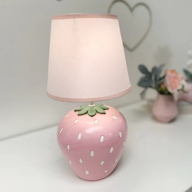 Strawberry Hand-Painted Lamp with Shade J821