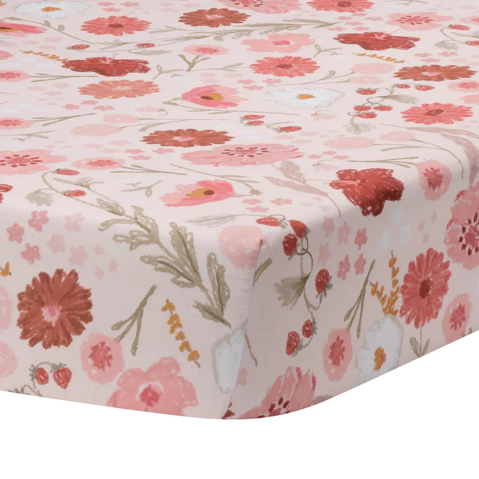 Floral Baby Nursery Crib Bedding Set, 3-Piece V983