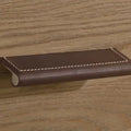 Dark Brown Leather Drawer Handles Q400530