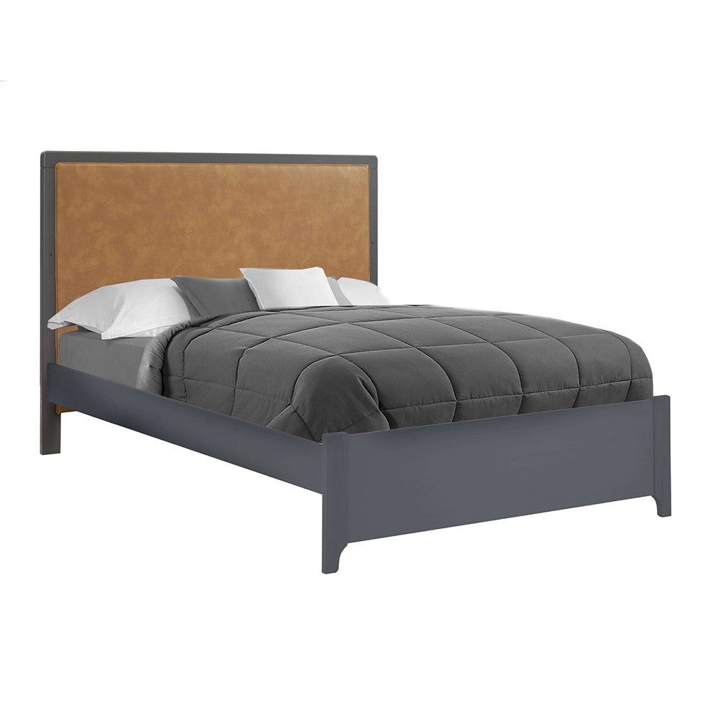 Double Bed (54") Low Profile Footboard with Caramel Panel U172