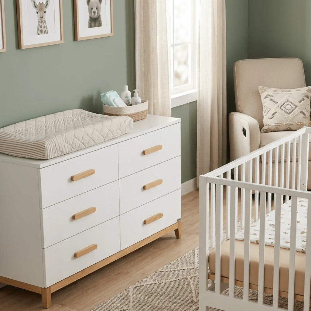 6-drawer Dresser - White/Natural U8113