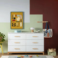 6-drawer Dresser - White/Natural U8113