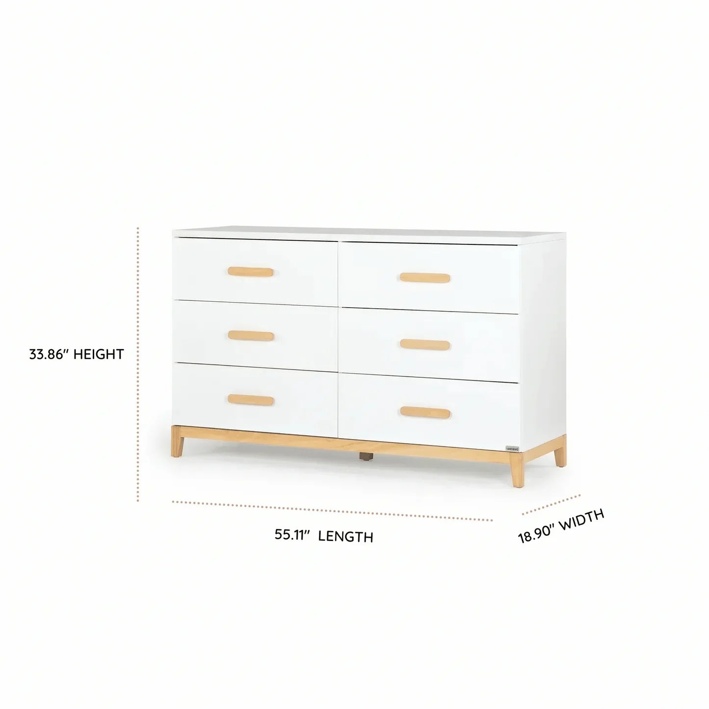 6-drawer Dresser - White/Natural U8113