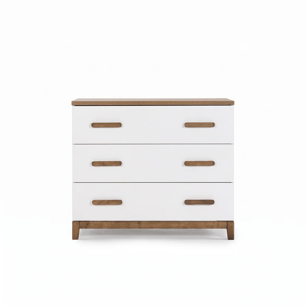 3-Drawer Dresser - White/Walnut H635