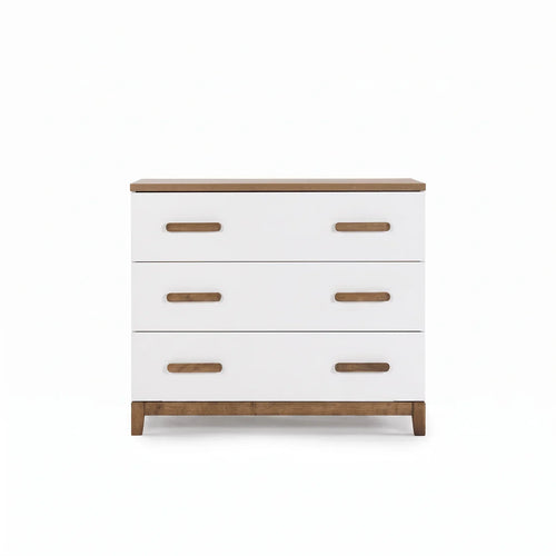 3-Drawer Dresser - White/Walnut H635