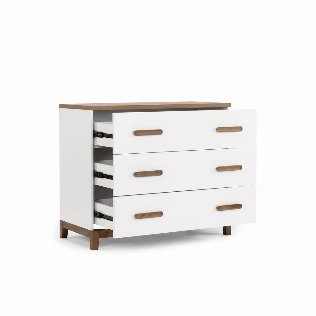 3-Drawer Dresser - White/Walnut H635