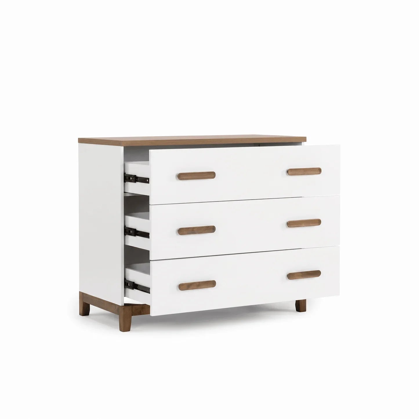 3-Drawer Dresser - White/Walnut H635