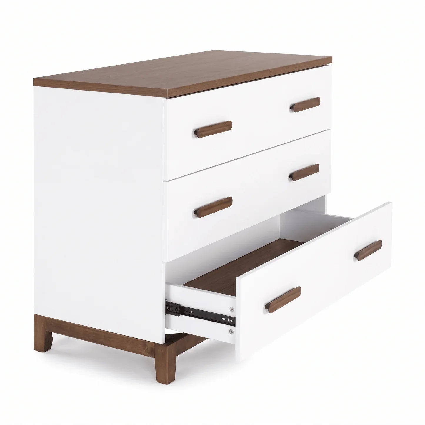 3-Drawer Dresser - White/Walnut H635