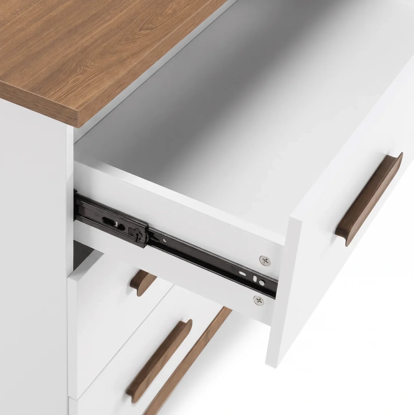 3-Drawer Dresser - White/Walnut H635