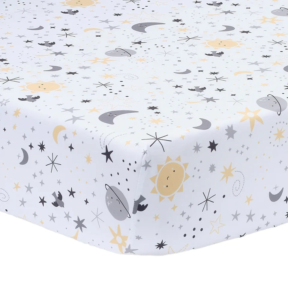 Celestial Microfiber Baby Fitted Crib Sheet R51594
