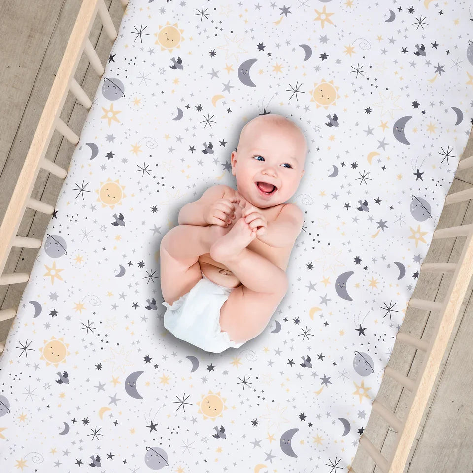 Celestial Microfiber Baby Fitted Crib Sheet R51594