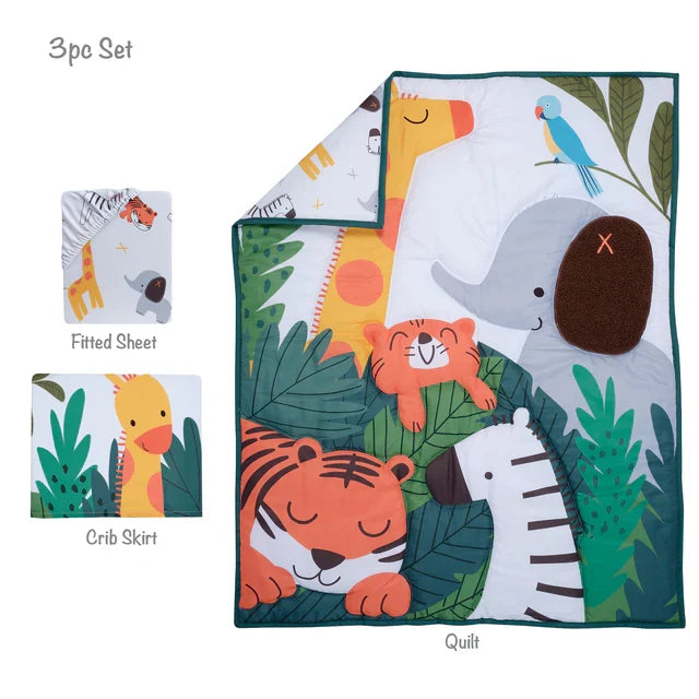 3-Piece Baby Nursery Crib Bedding Set G7167