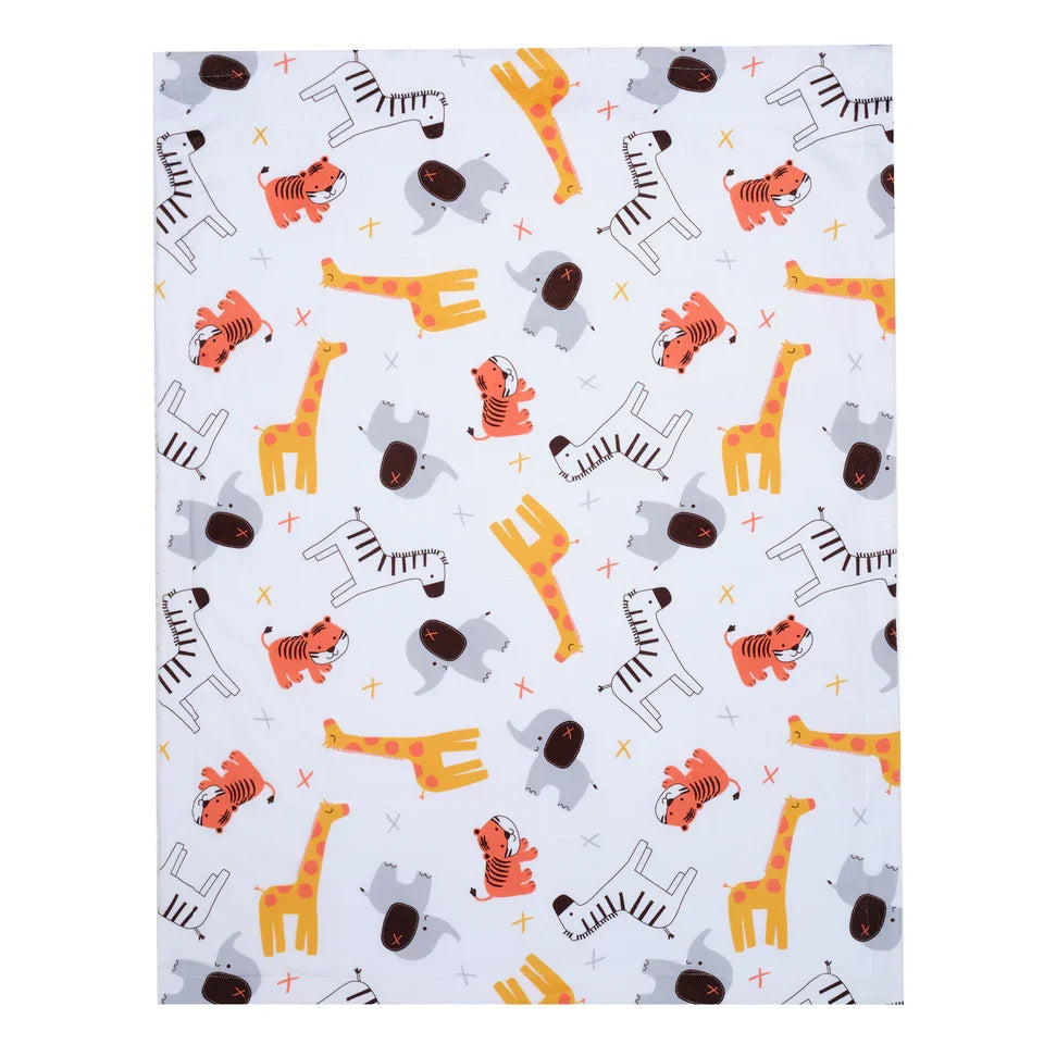 Safari-Themed Soft Fleece Baby Blanket C5110
