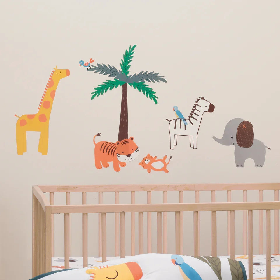 Colorful Safari Themed Wall Decals Stickers W566328