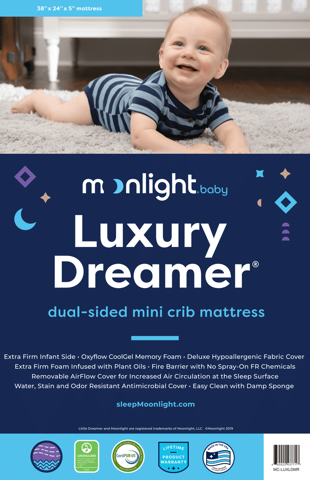 Luxury Dreamer Mini Crib Mattress Y20115