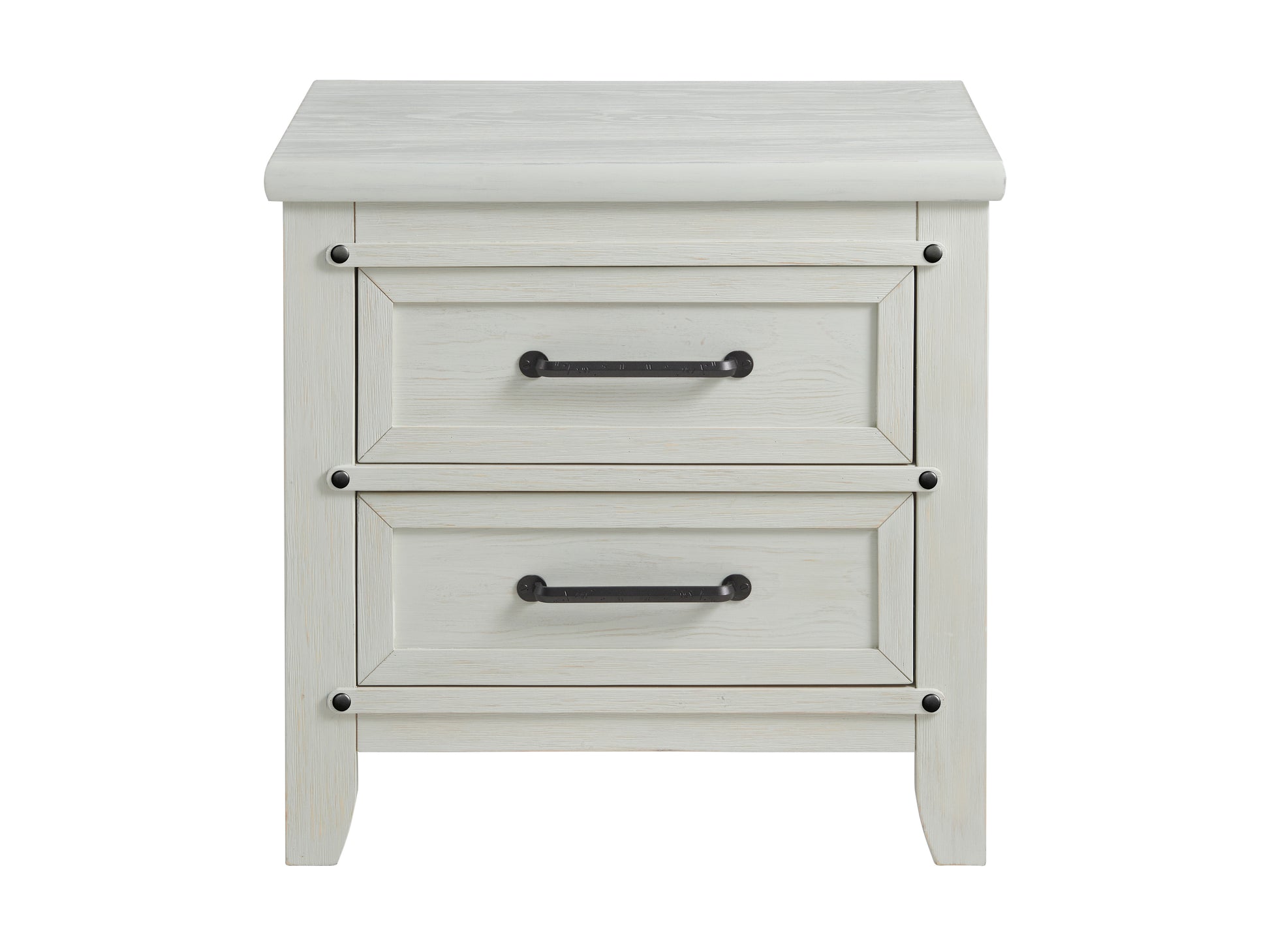 Rustic White Night Stand N5802