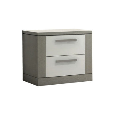 Nightstand in Elephant Grey and White Y20334