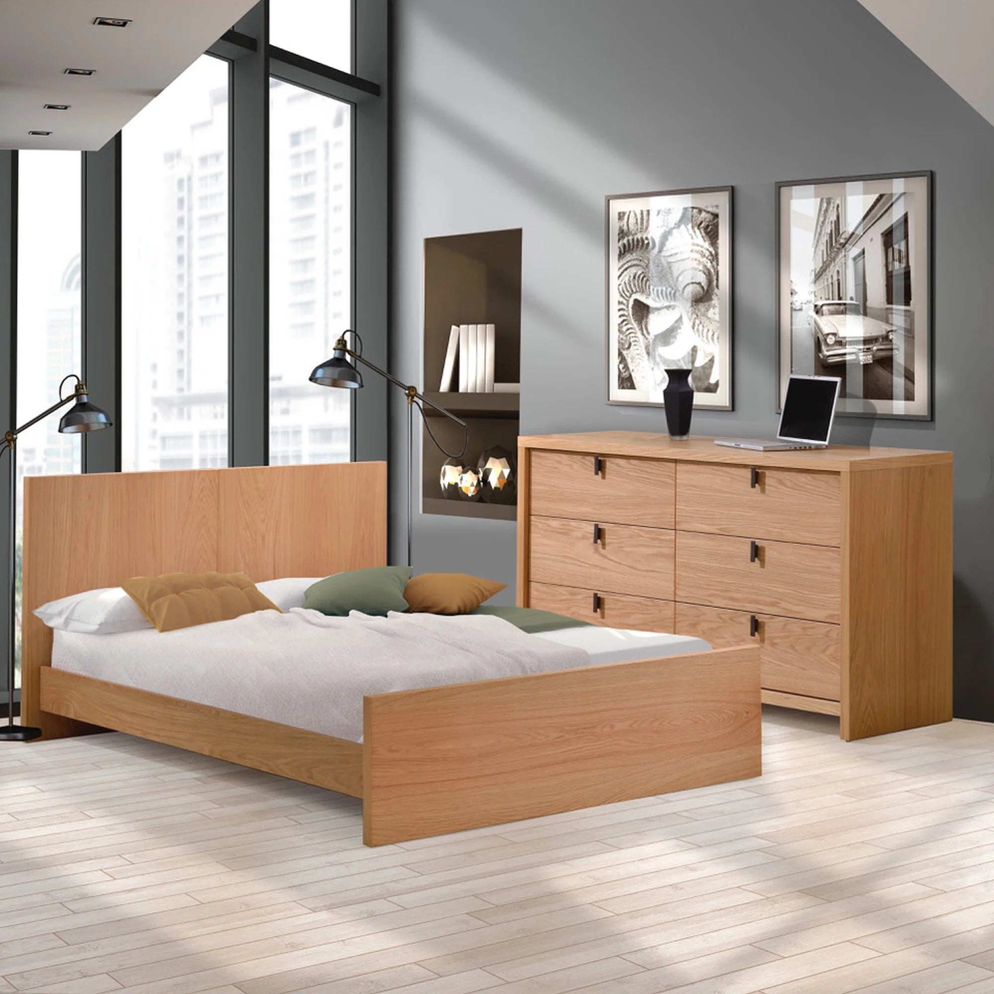 Double Dresser - Natural Oak R628