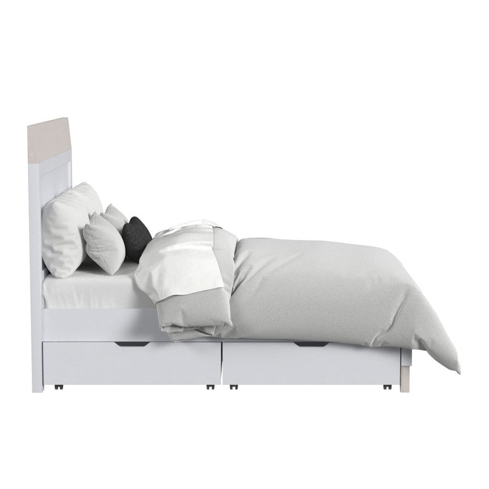 Youth Full Bed in Ash Linen M50286