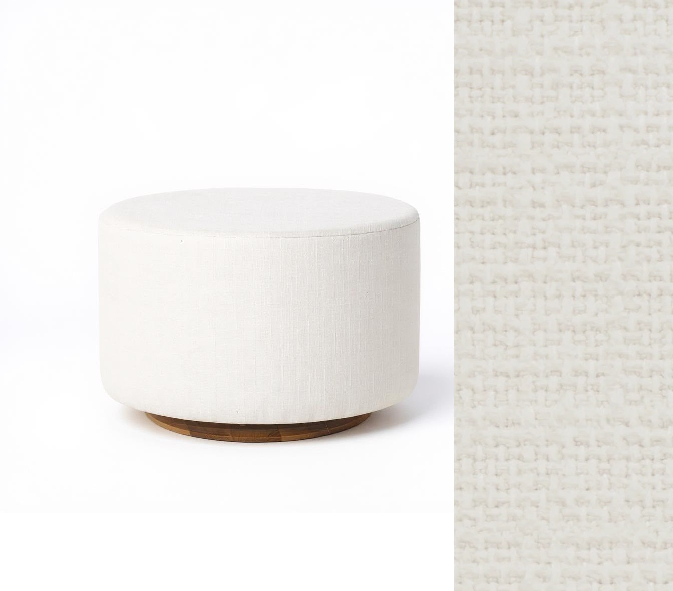 Oval Ottoman with Wood Base L99466