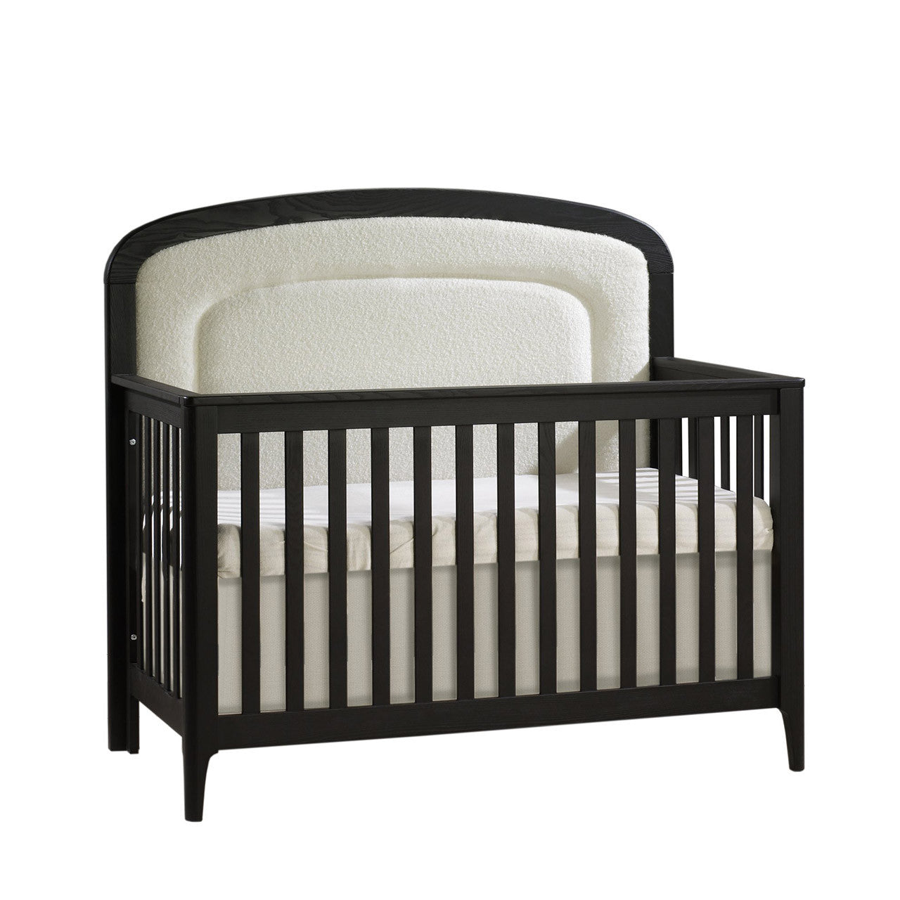 Crib to Double with Upholstered Panel Boucle Beige V166